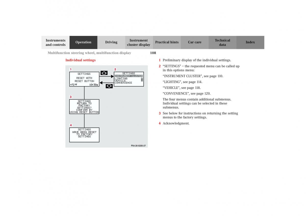 Mercedes Benz G Class W463 owners manual / page 111