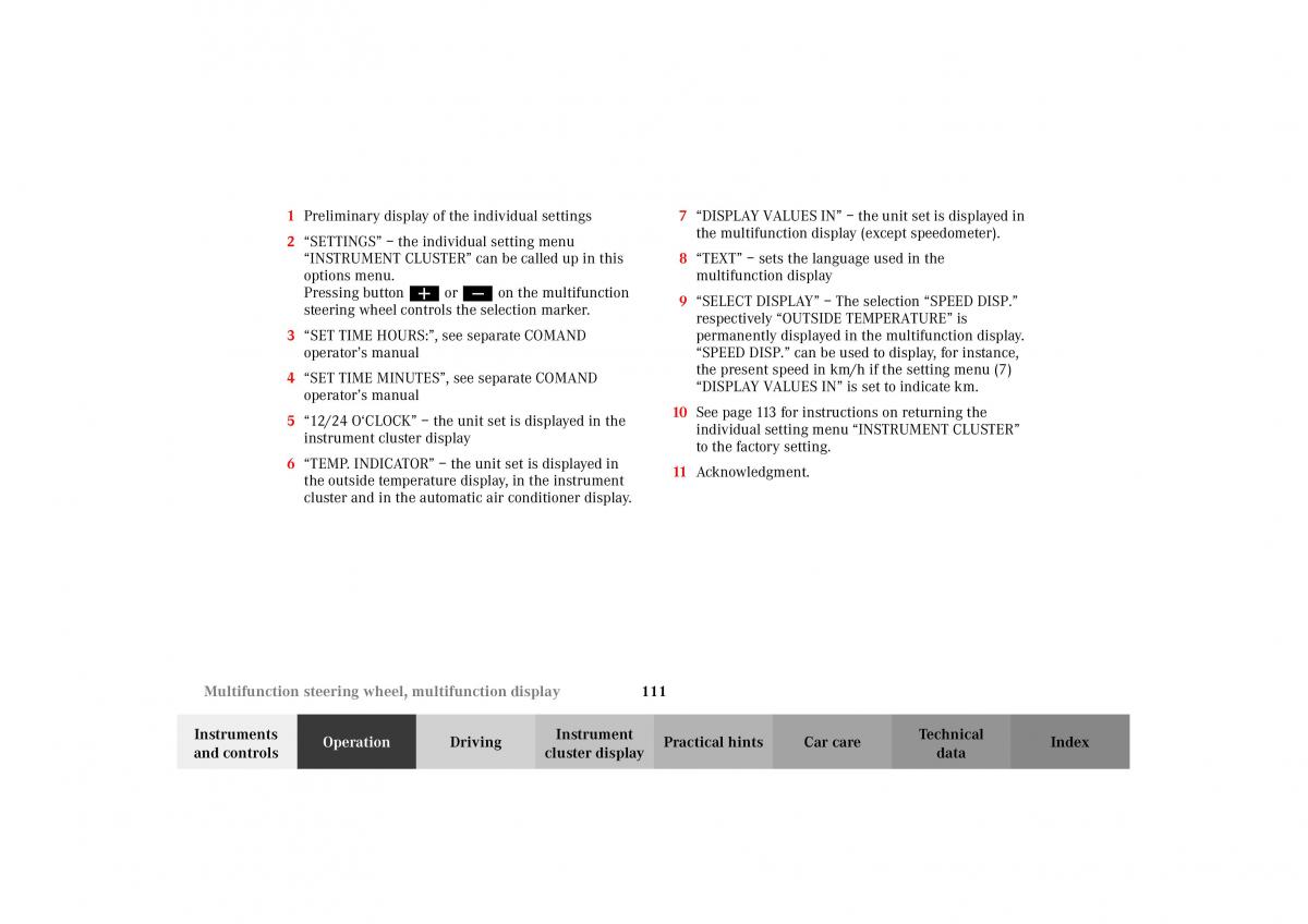 Mercedes Benz G Class W463 owners manual / page 114