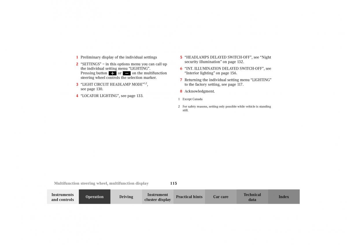 Mercedes Benz G Class W463 owners manual / page 118