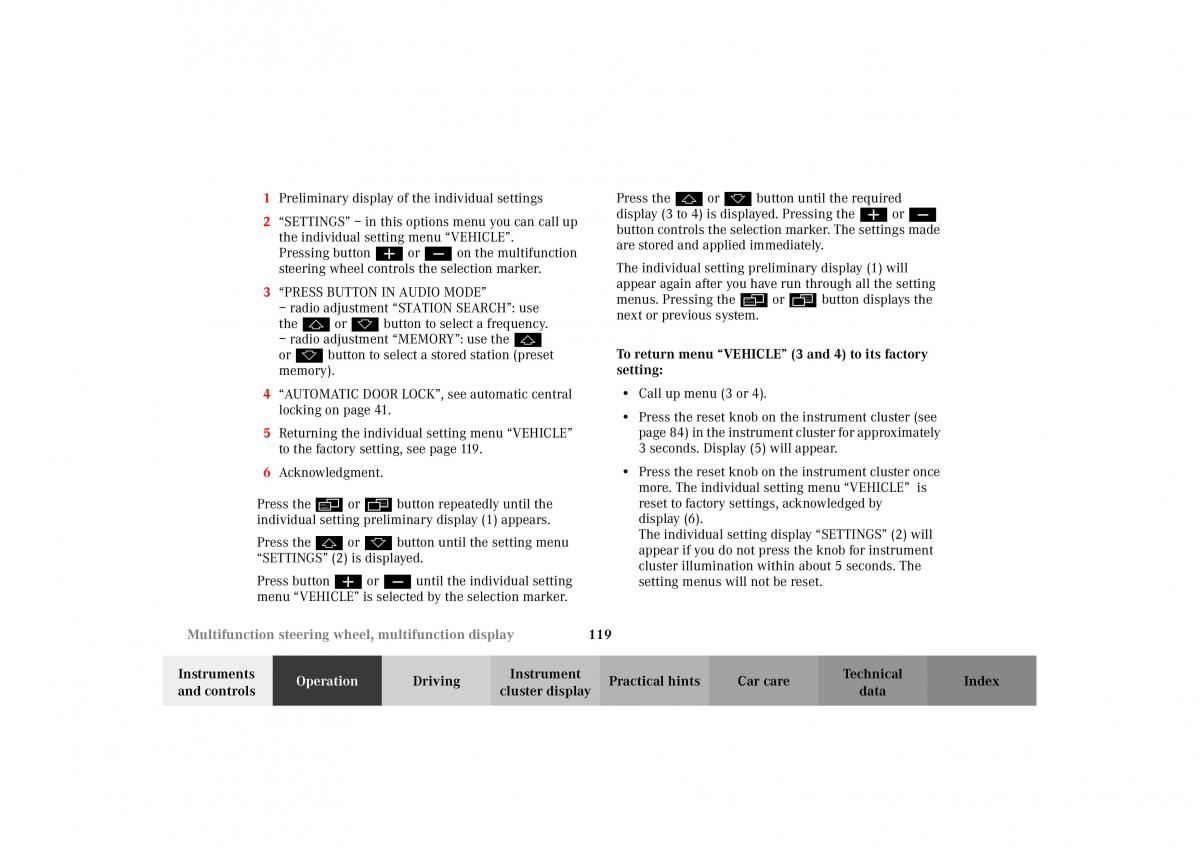 Mercedes Benz G Class W463 owners manual / page 122