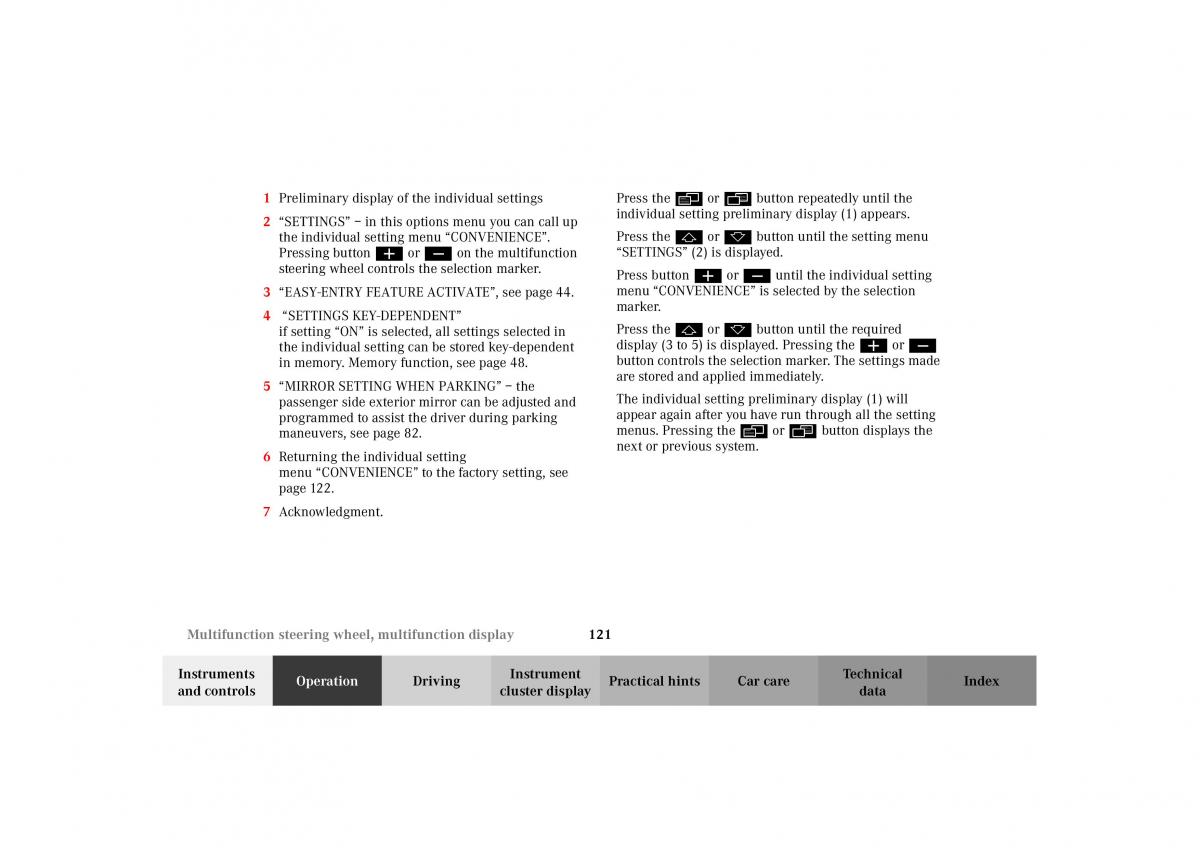 Mercedes Benz G Class W463 owners manual / page 124