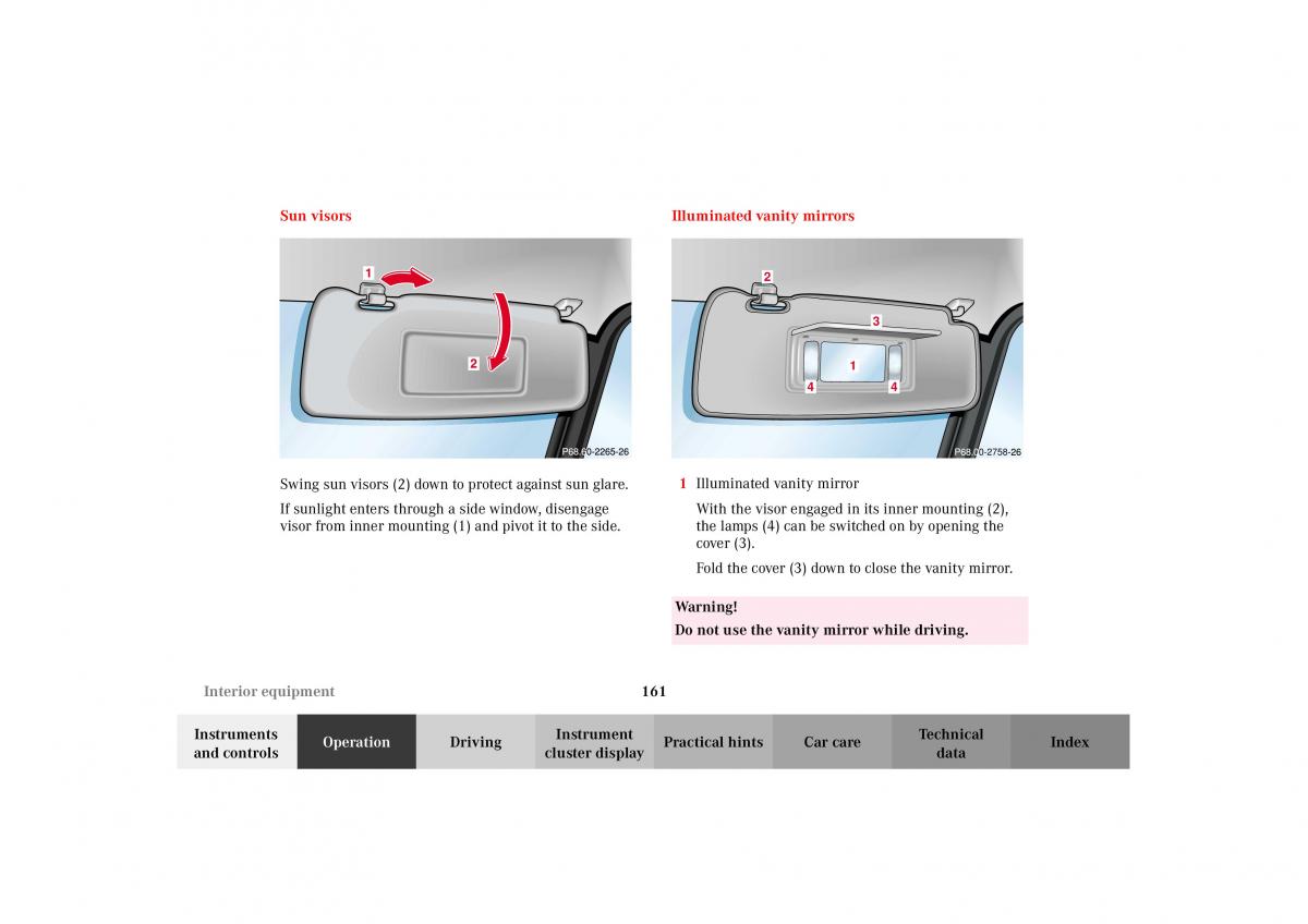 Mercedes Benz G Class W463 owners manual / page 164