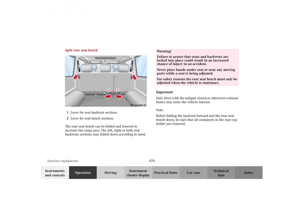 Mercedes Benz G Class W463 owners manual / page 174