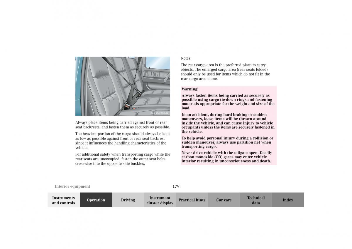 Mercedes Benz G Class W463 owners manual / page 182