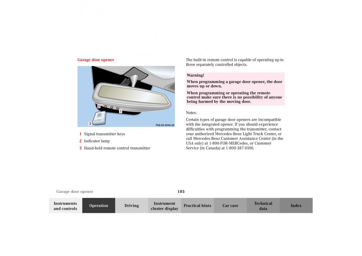 Mercedes Benz G Class W463 owners manual / page 188