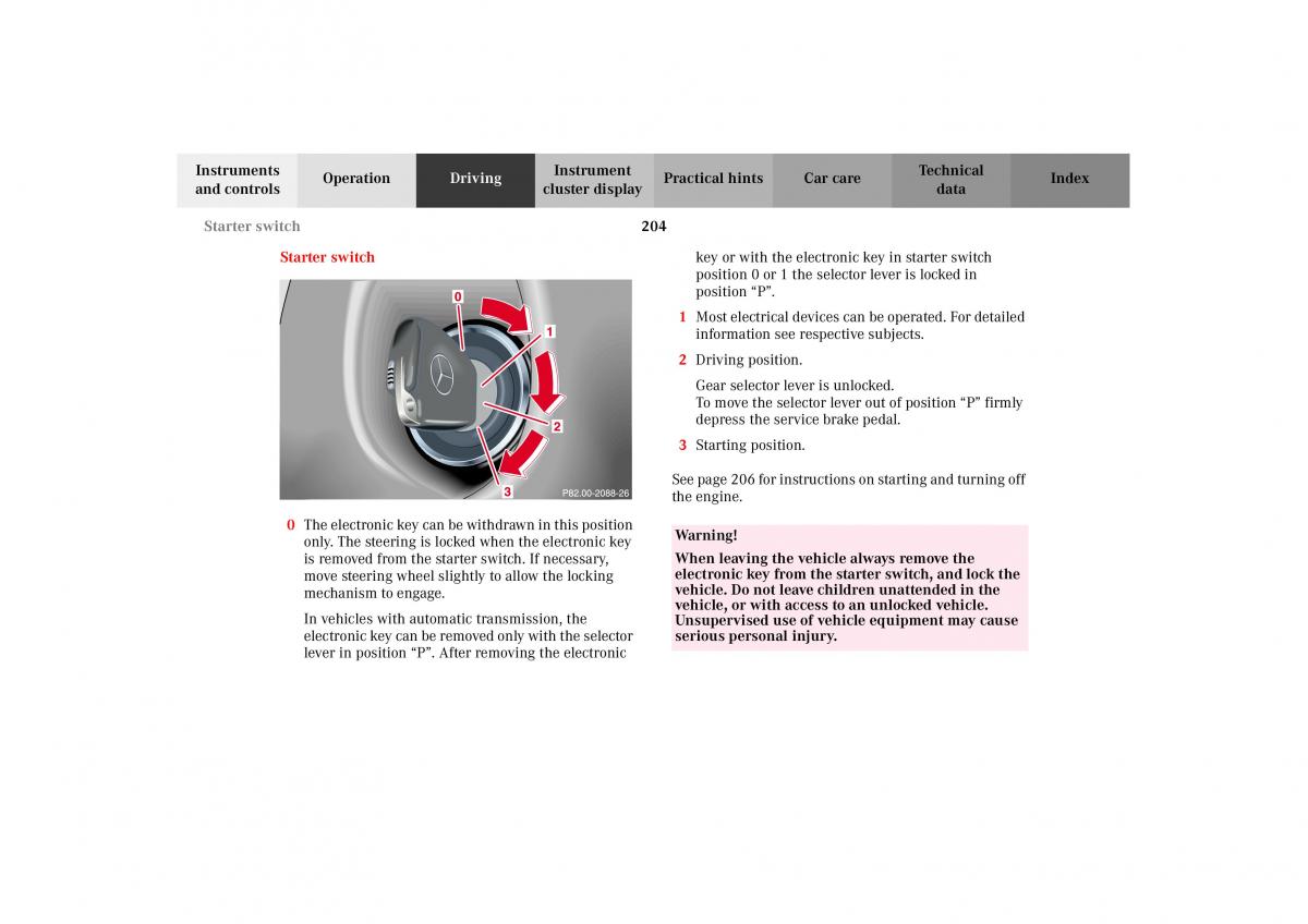 Mercedes Benz G Class W463 owners manual / page 207