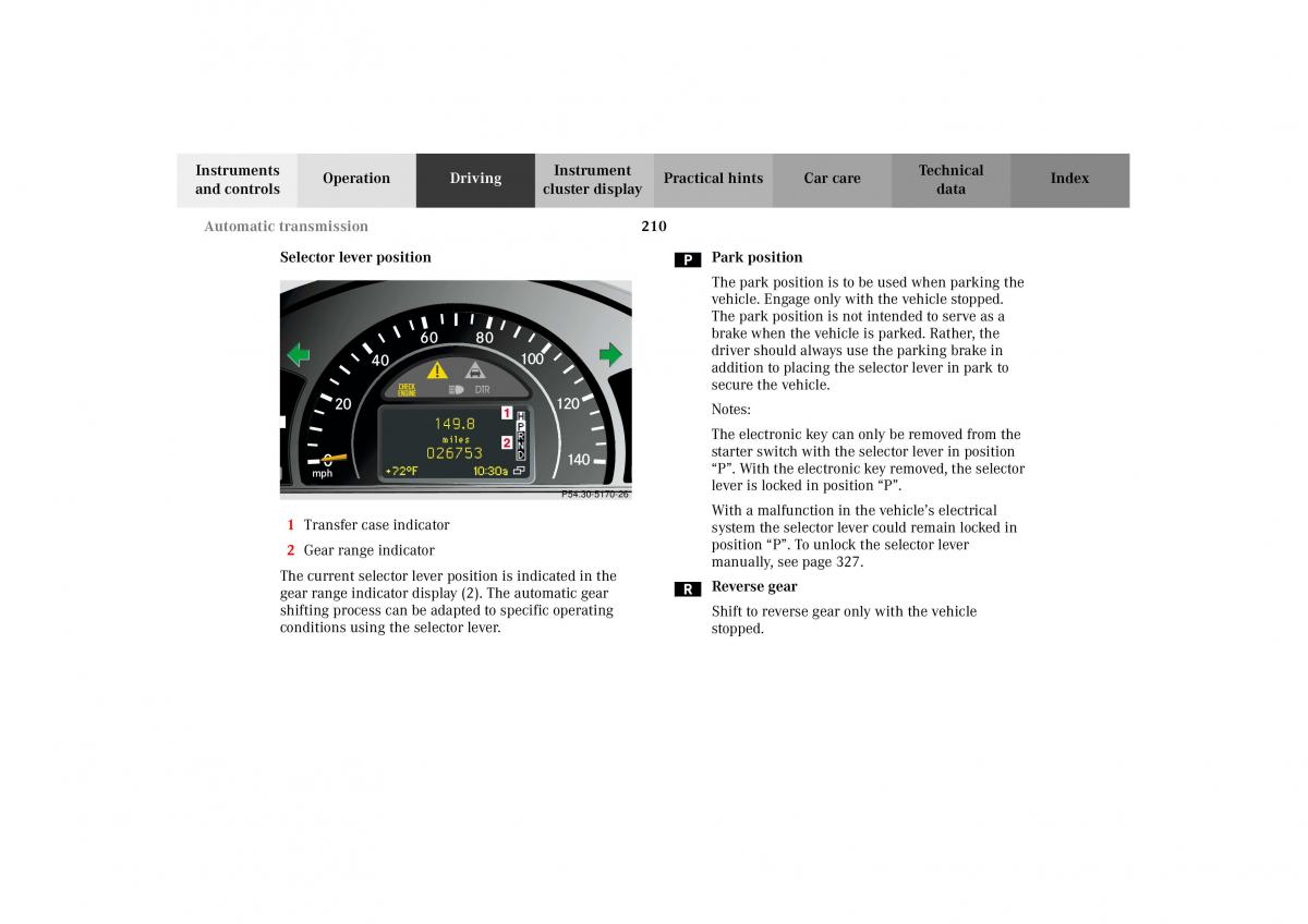 Mercedes Benz G Class W463 owners manual / page 213