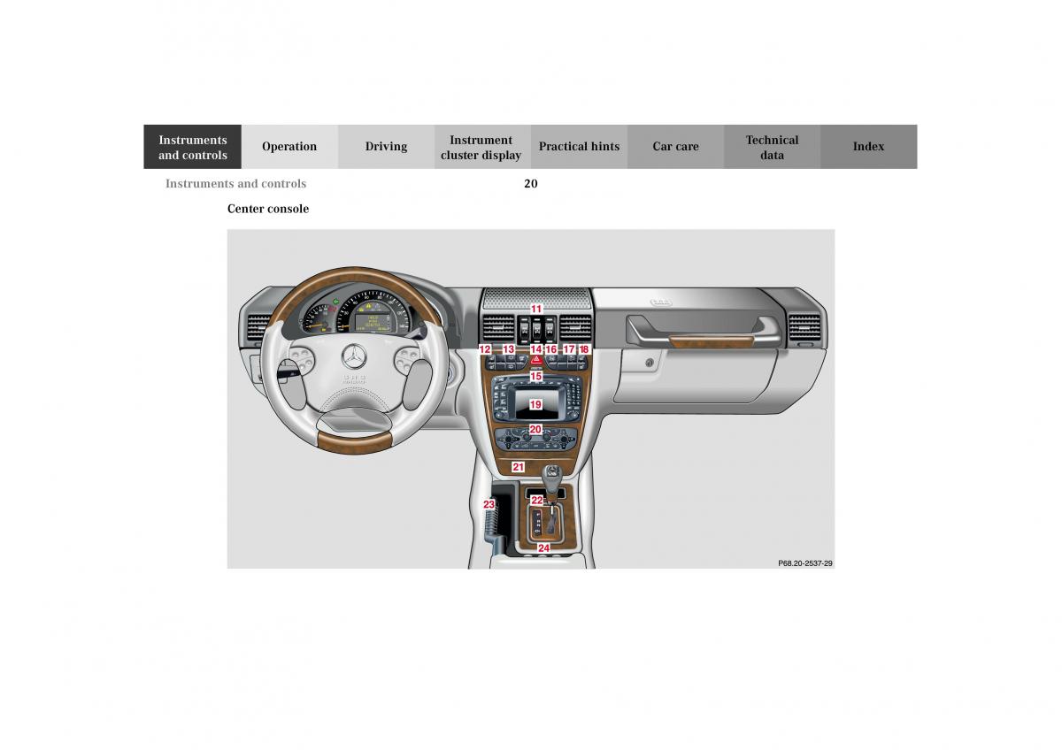 Mercedes Benz G Class W463 owners manual / page 23