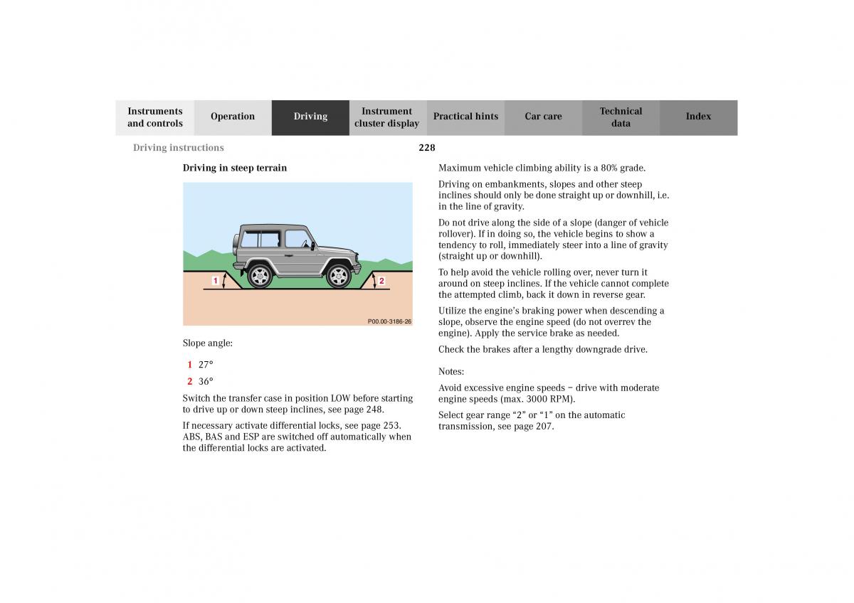 Mercedes Benz G Class W463 owners manual / page 231