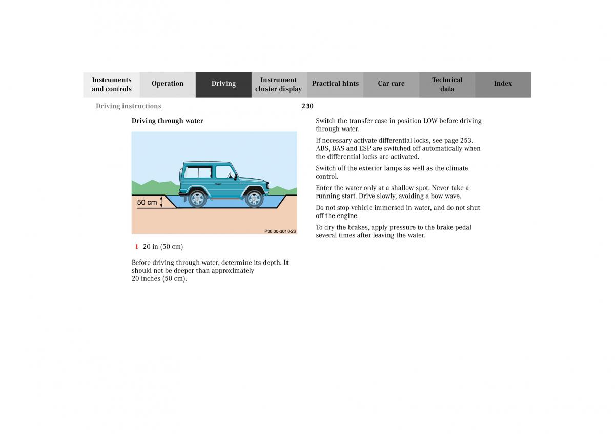 Mercedes Benz G Class W463 owners manual / page 233