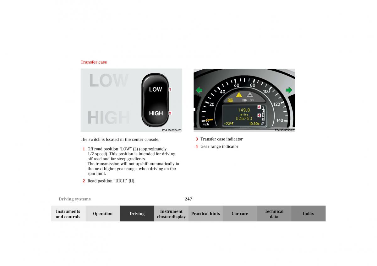 Mercedes Benz G Class W463 owners manual / page 250