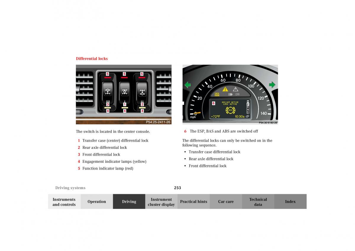 Mercedes Benz G Class W463 owners manual / page 256