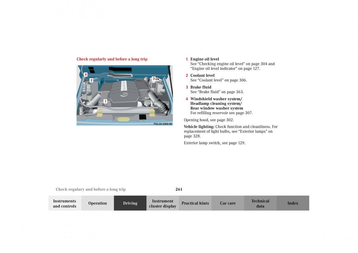 Mercedes Benz G Class W463 owners manual / page 264