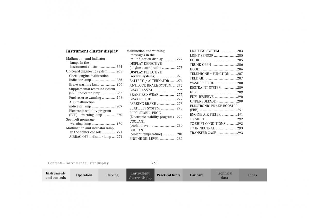 Mercedes Benz G Class W463 owners manual / page 266