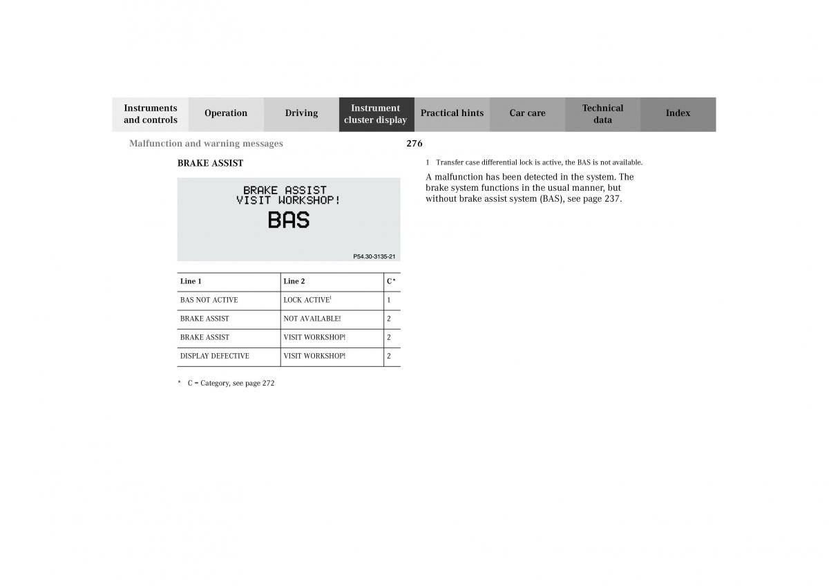 Mercedes Benz G Class W463 owners manual / page 279