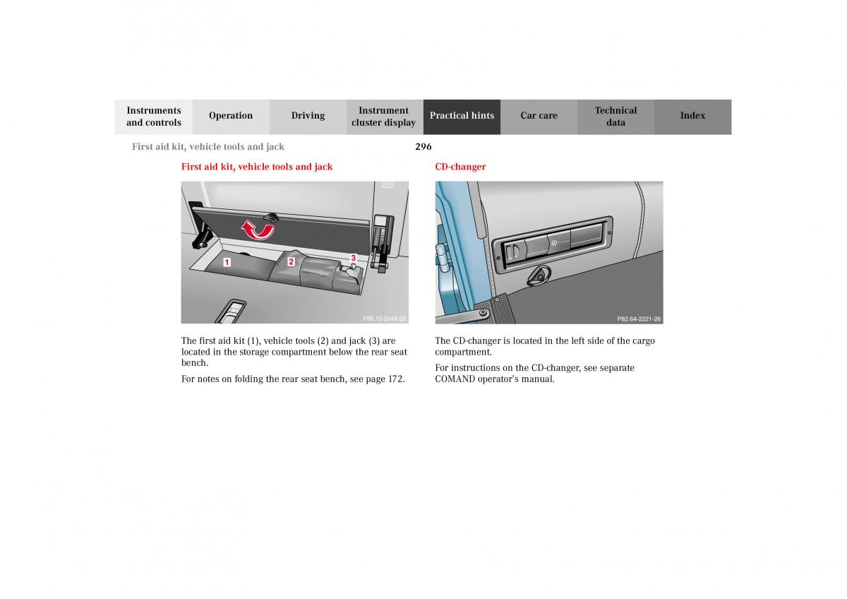 Mercedes Benz G Class W463 owners manual / page 299