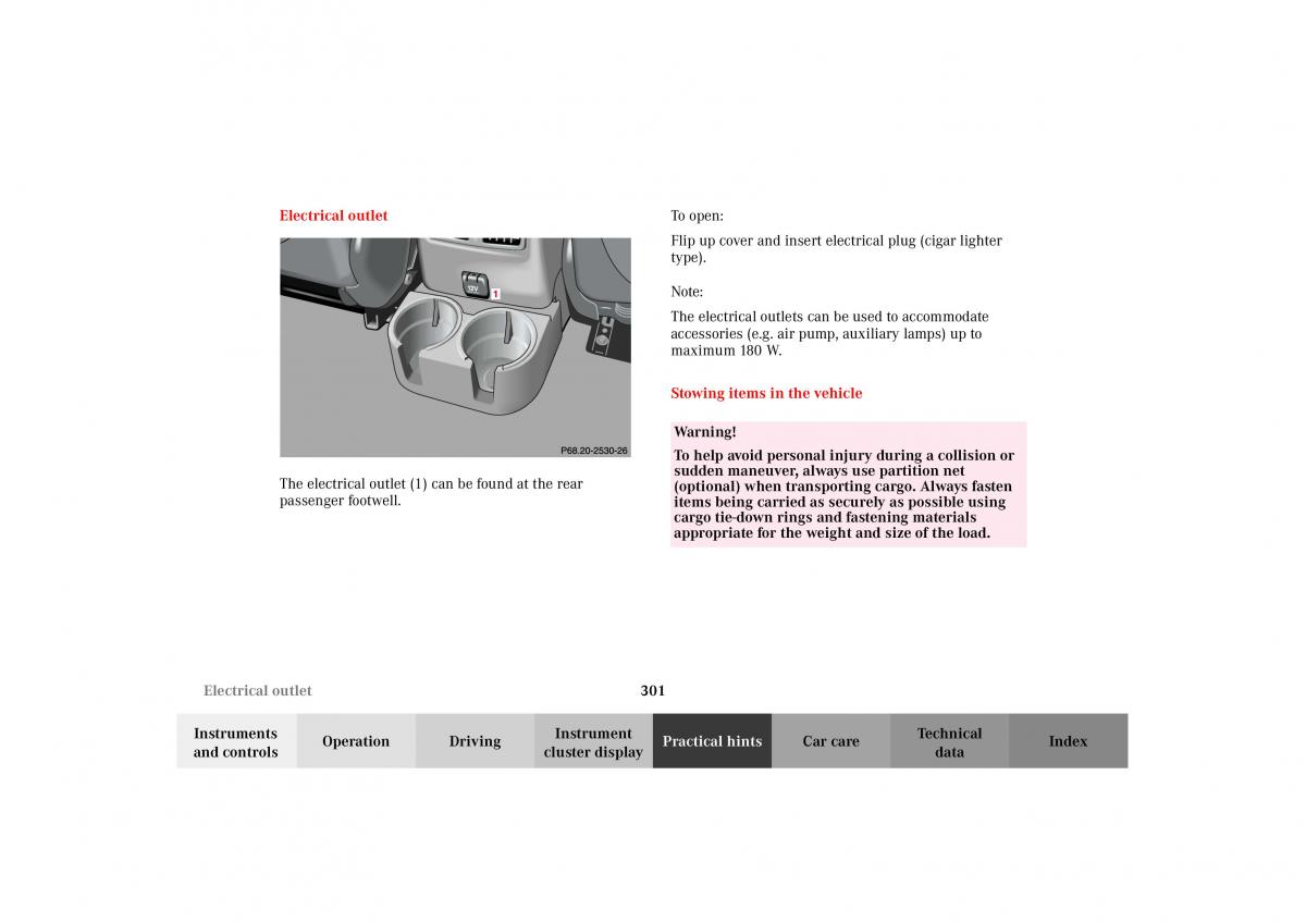 Mercedes Benz G Class W463 owners manual / page 304