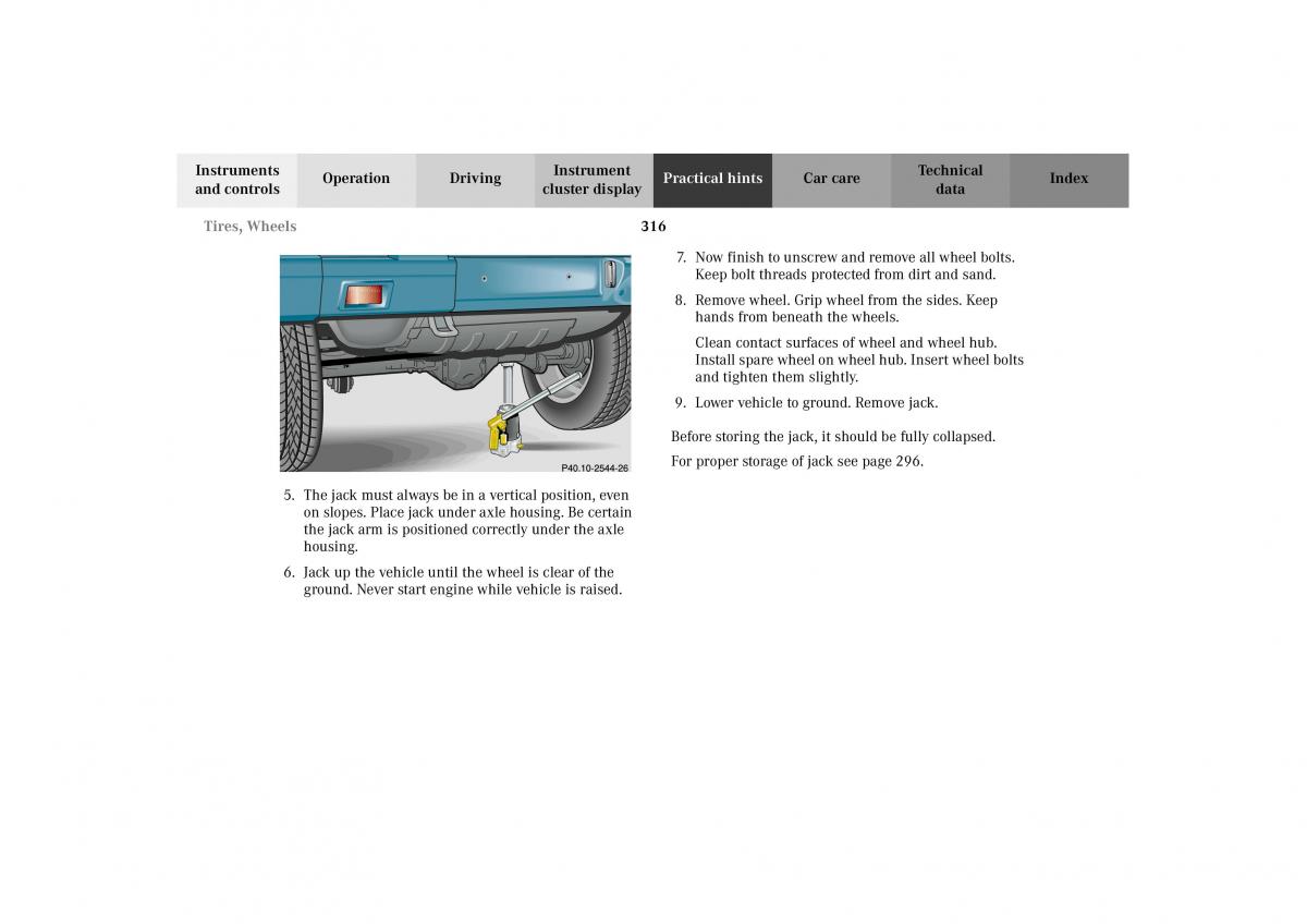 Mercedes Benz G Class W463 owners manual / page 319