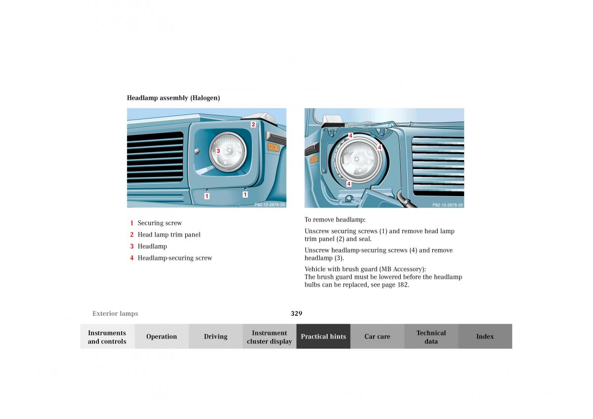 Mercedes Benz G Class W463 owners manual / page 332