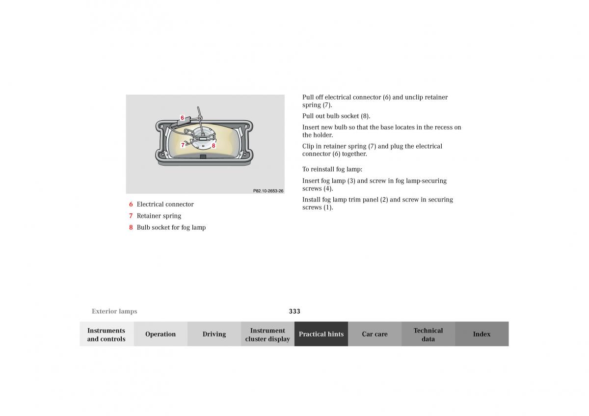 Mercedes Benz G Class W463 owners manual / page 336