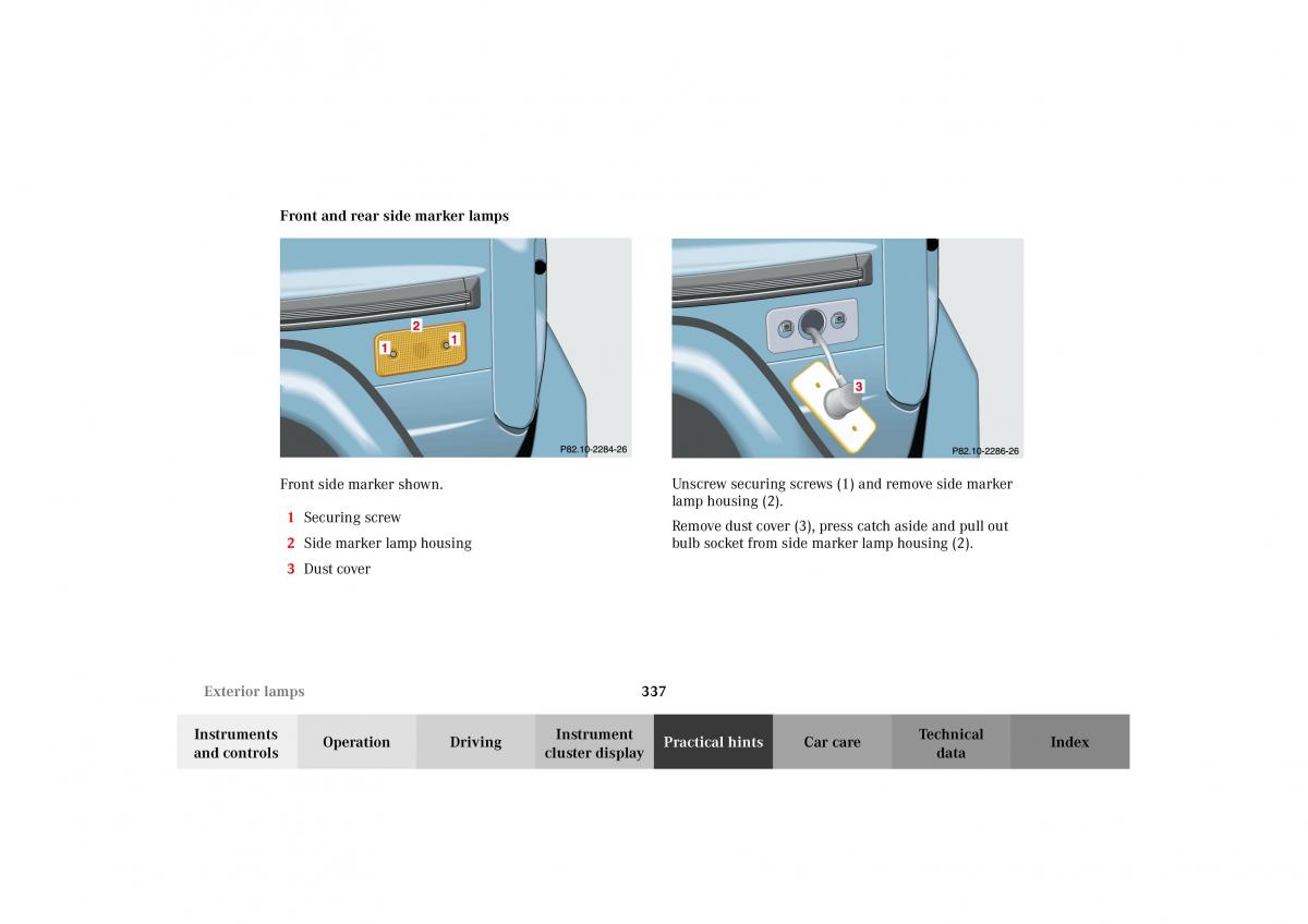 Mercedes Benz G Class W463 owners manual / page 340