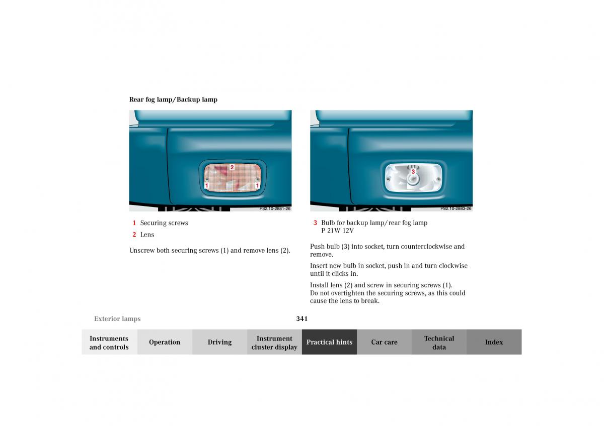 Mercedes Benz G Class W463 owners manual / page 344