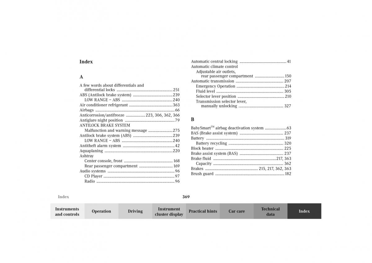 Mercedes Benz G Class W463 owners manual / page 372