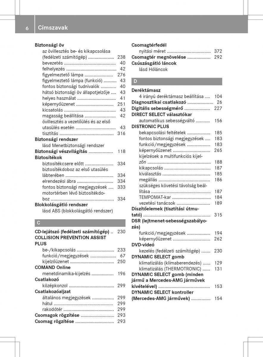 Mercedes GLA X156 kezelesi utmutato / page 6