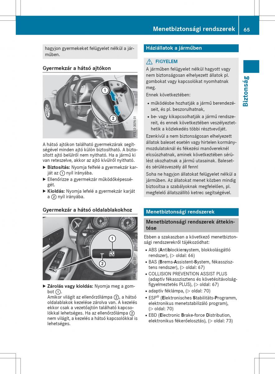 Mercedes GLA X156 kezelesi utmutato / page 65