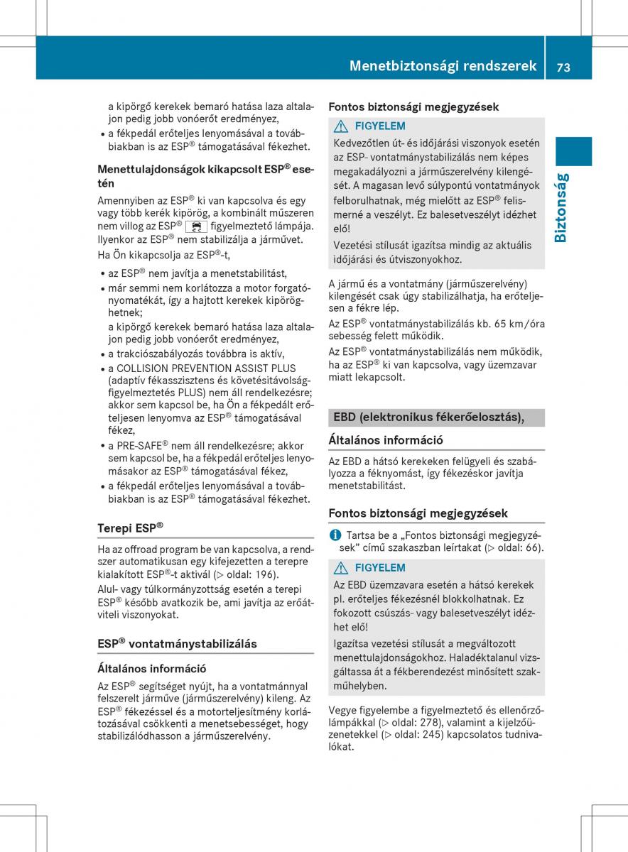 Mercedes GLA X156 kezelesi utmutato / page 73