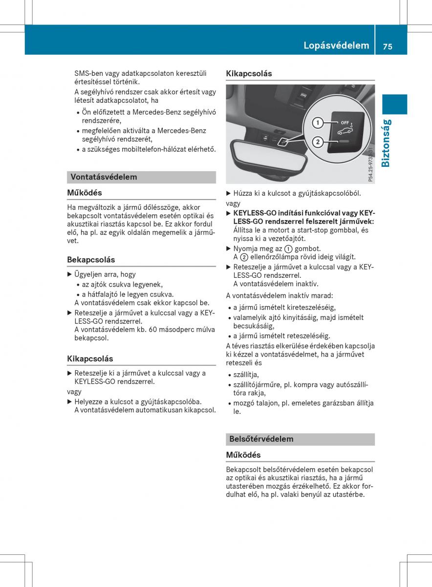 Mercedes GLA X156 kezelesi utmutato / page 75