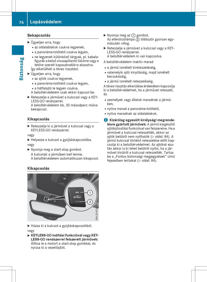 Mercedes GLA X156 kezelesi utmutato / page 76