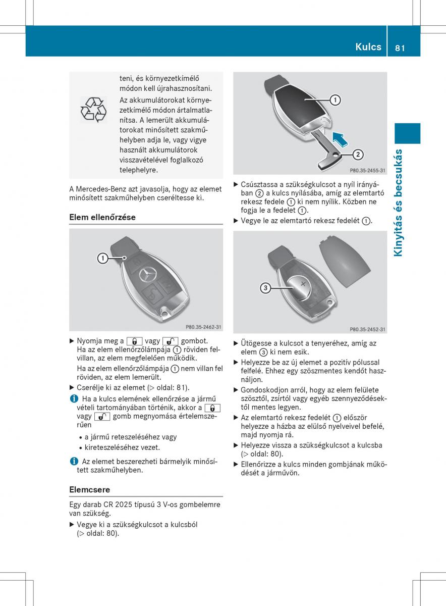 Mercedes GLA X156 kezelesi utmutato / page 81