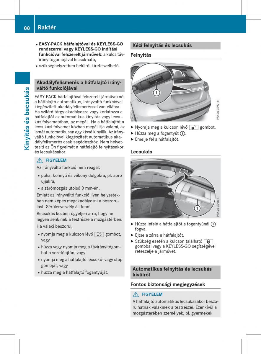 Mercedes GLA X156 kezelesi utmutato / page 88