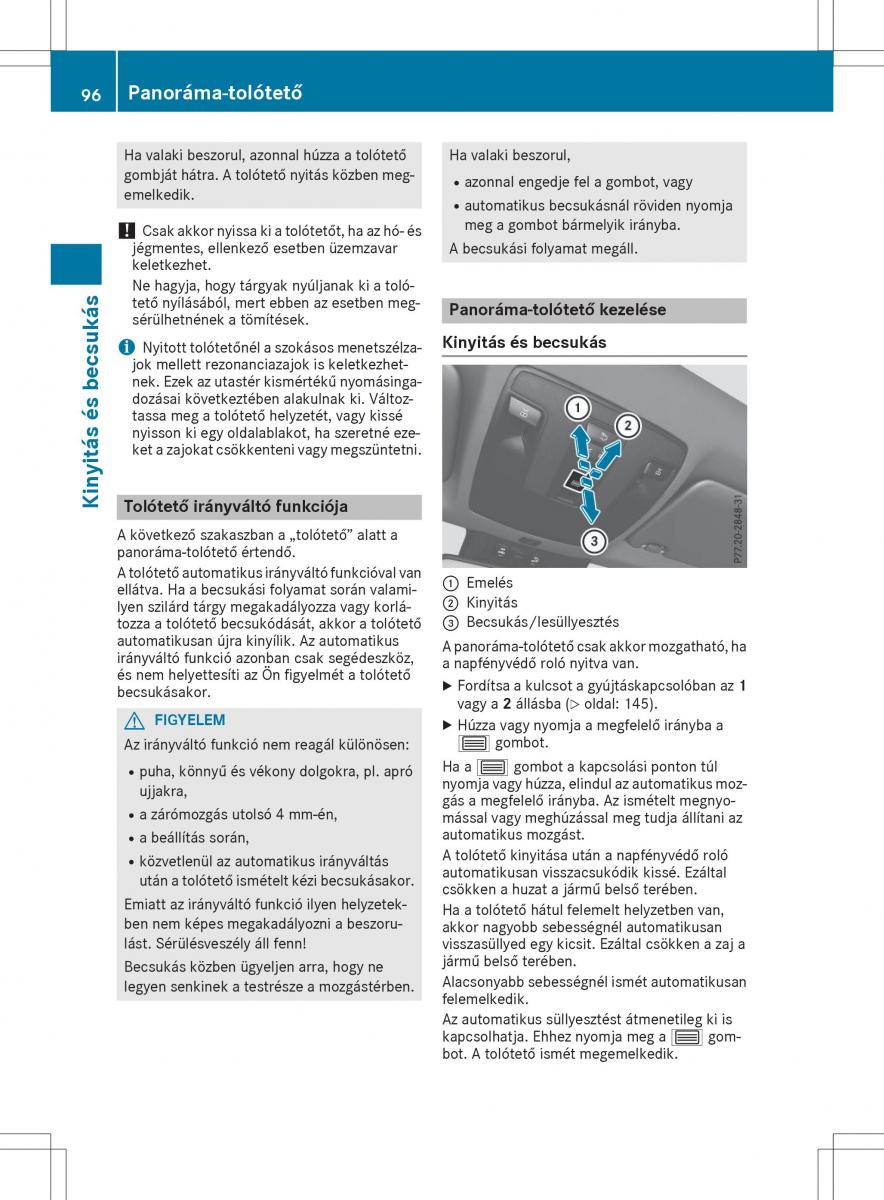 Mercedes GLA X156 kezelesi utmutato / page 96