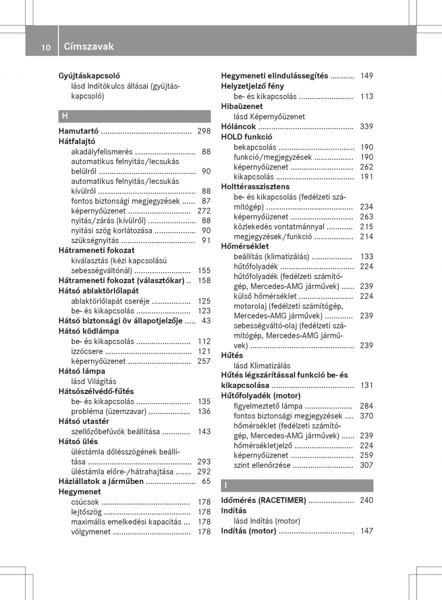 Mercedes GLA X156 kezelesi utmutato / page 10