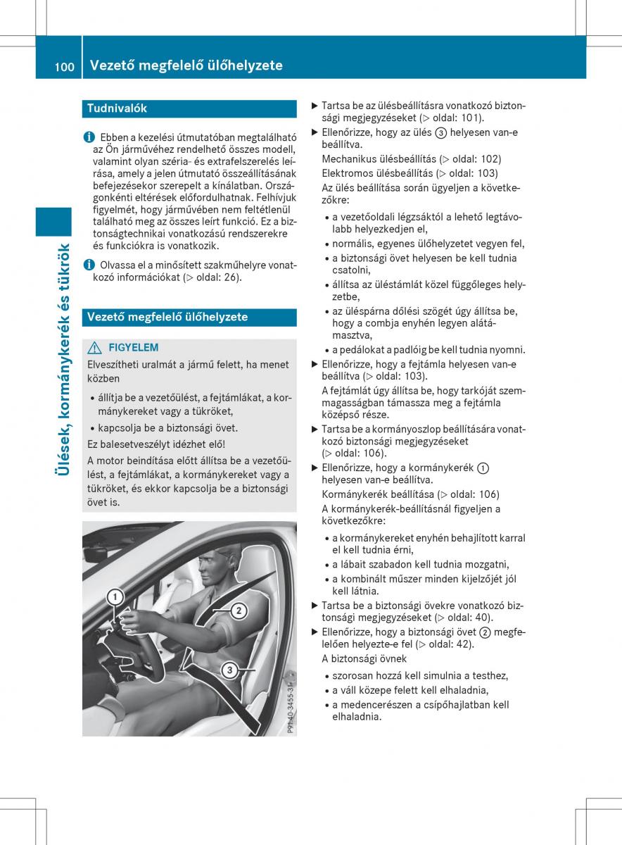 Mercedes GLA X156 kezelesi utmutato / page 100