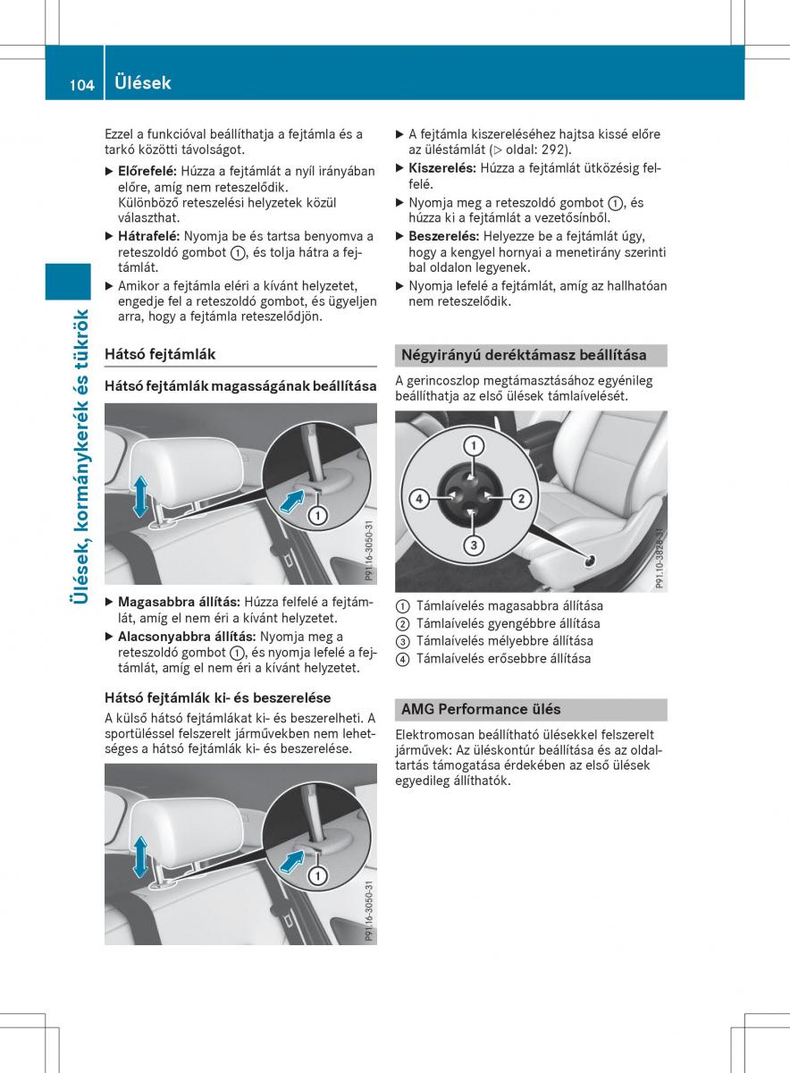 Mercedes GLA X156 kezelesi utmutato / page 104