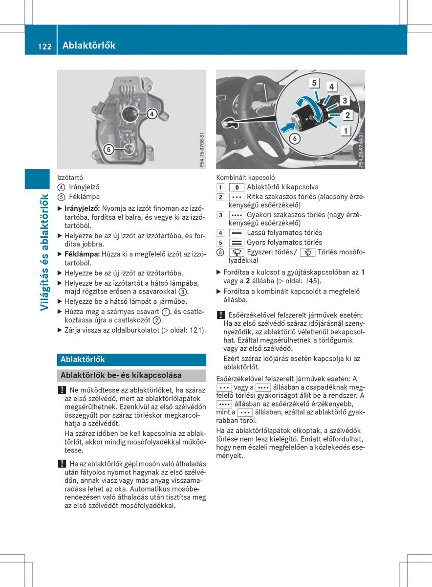 Mercedes GLA X156 kezelesi utmutato / page 122