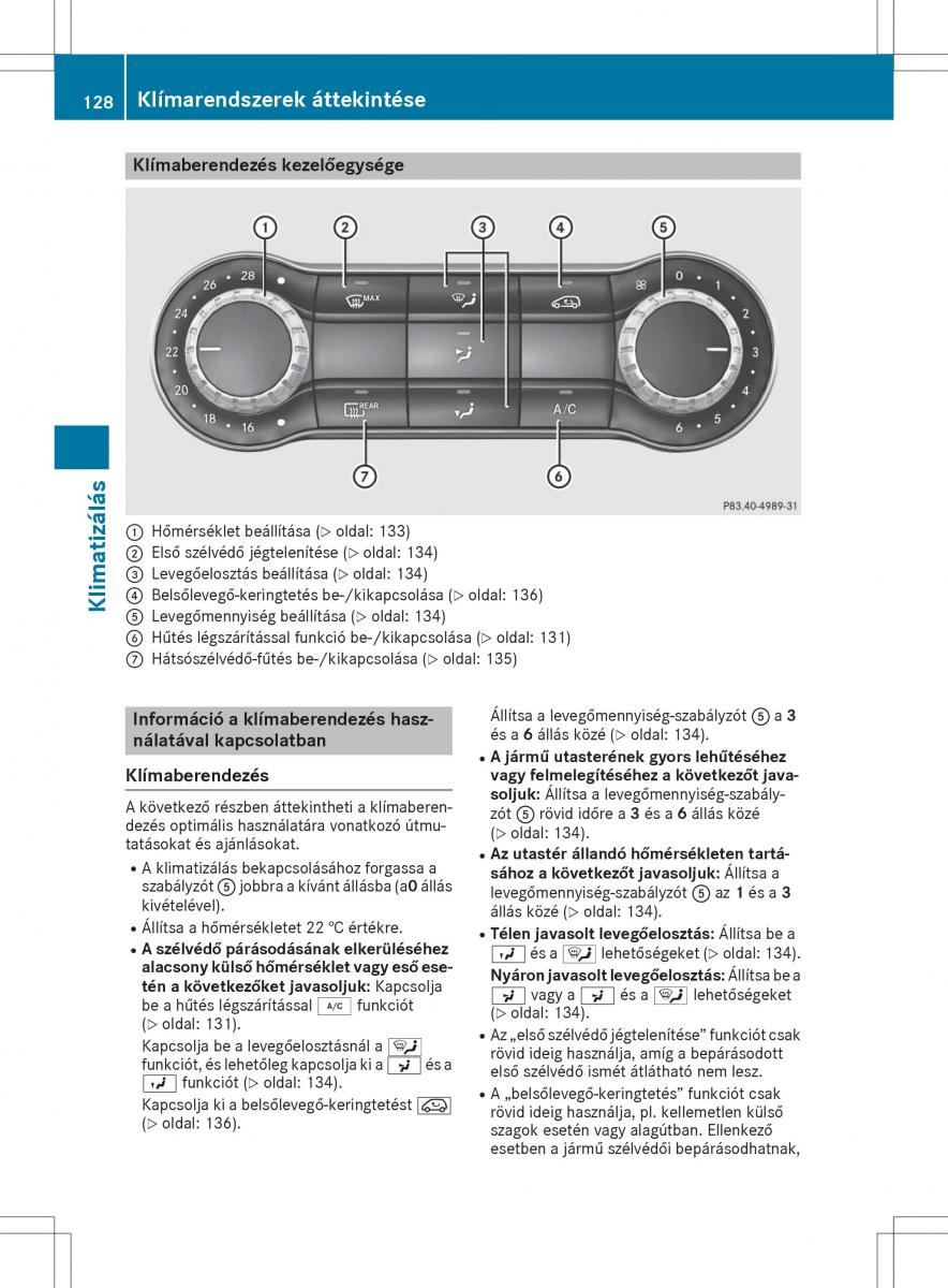 Mercedes GLA X156 kezelesi utmutato / page 128