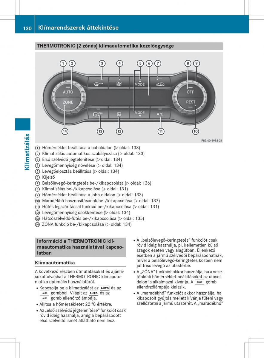 Mercedes GLA X156 kezelesi utmutato / page 130