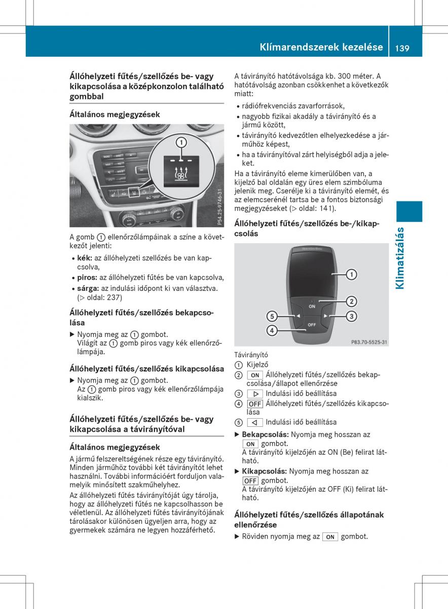 Mercedes GLA X156 kezelesi utmutato / page 139