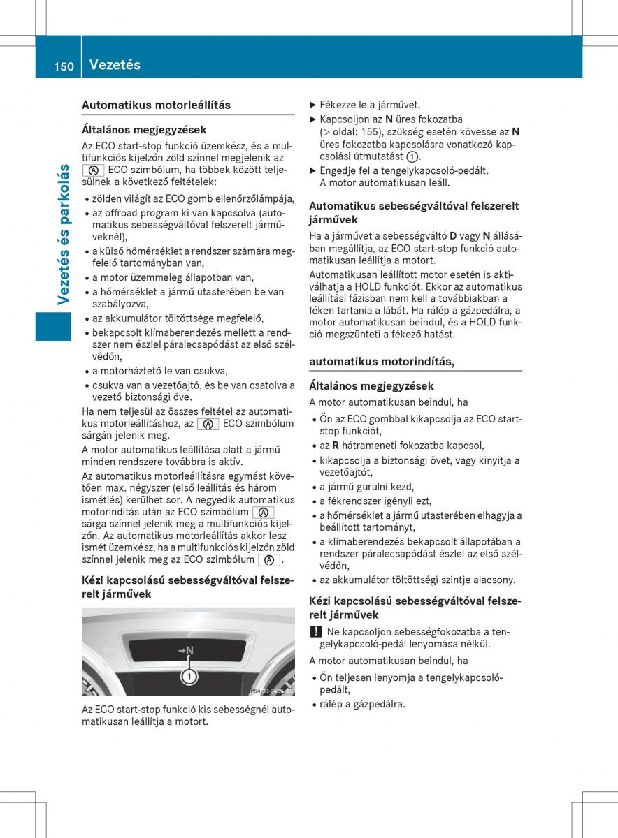 Mercedes GLA X156 kezelesi utmutato / page 150