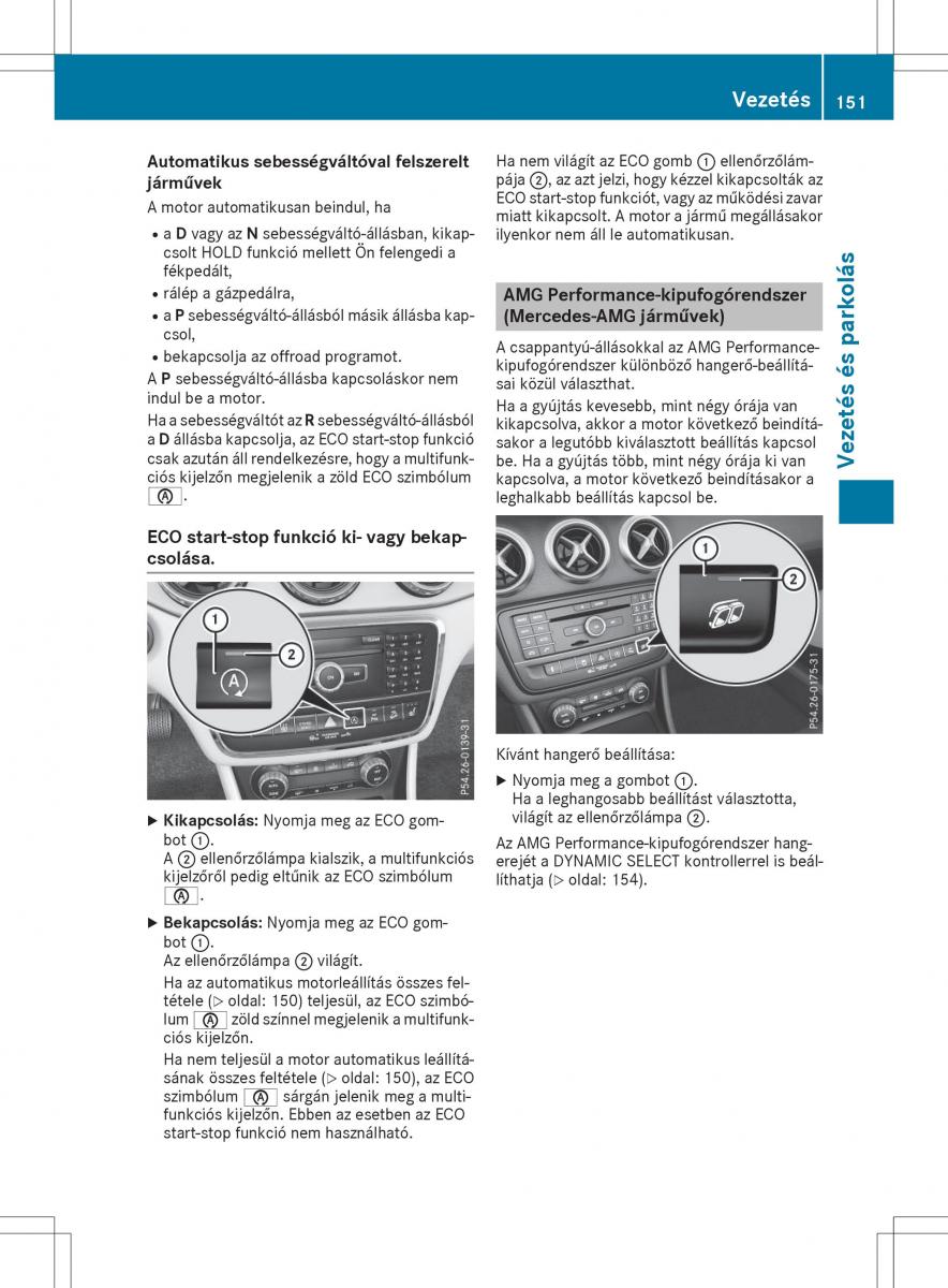 Mercedes GLA X156 kezelesi utmutato / page 151