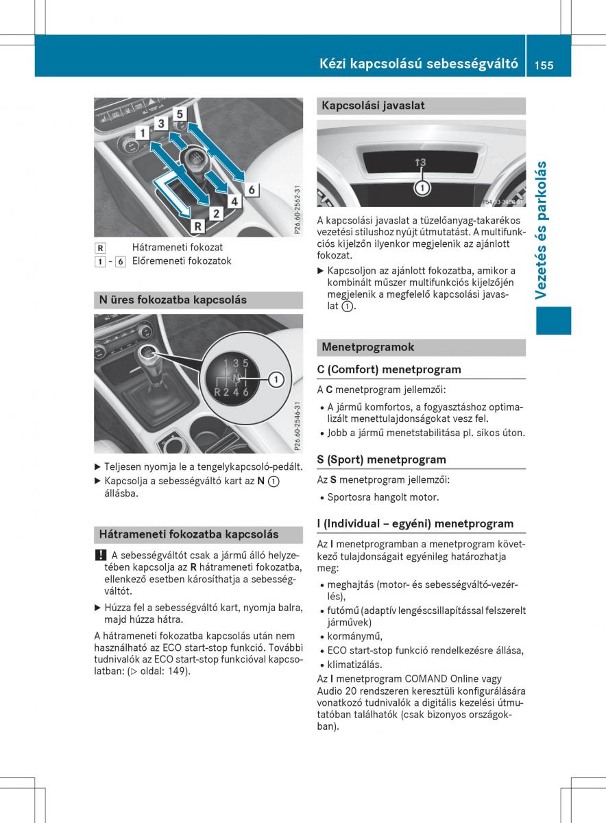 Mercedes GLA X156 kezelesi utmutato / page 155