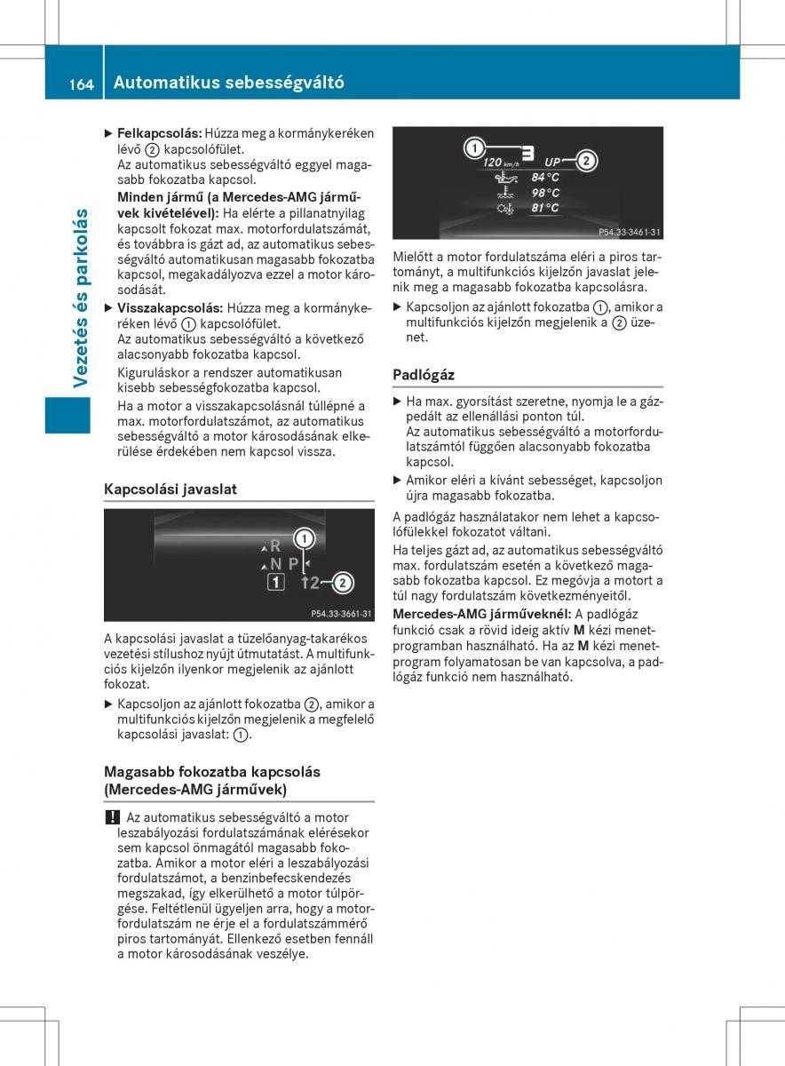 Mercedes GLA X156 kezelesi utmutato / page 164