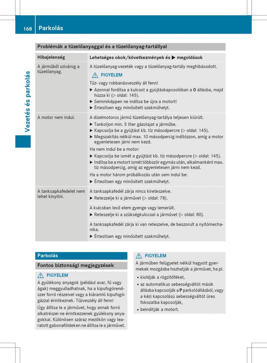 Mercedes GLA X156 kezelesi utmutato / page 168