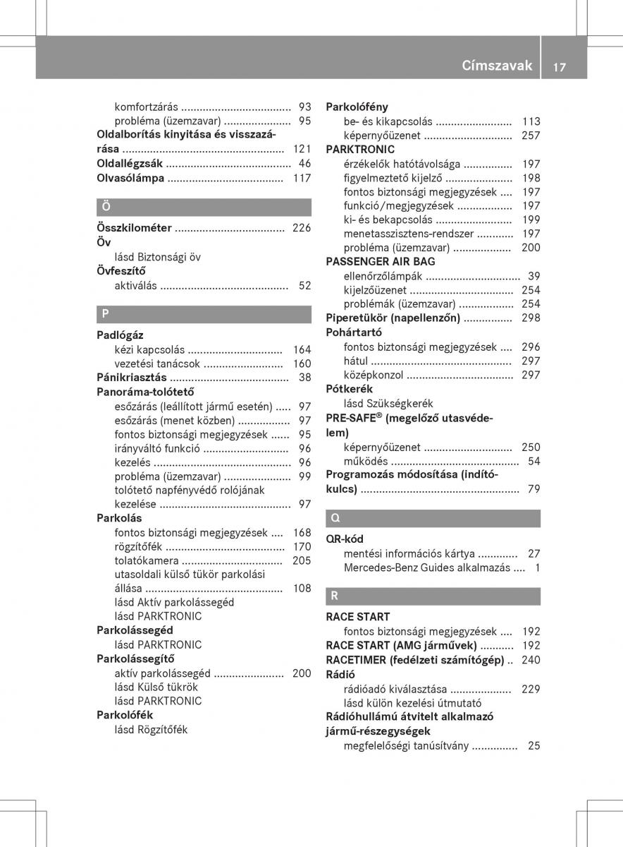 Mercedes GLA X156 kezelesi utmutato / page 17