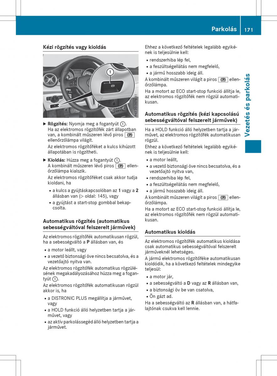 Mercedes GLA X156 kezelesi utmutato / page 171