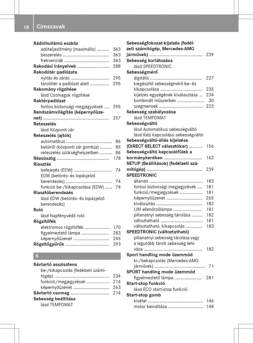 Mercedes GLA X156 kezelesi utmutato / page 18